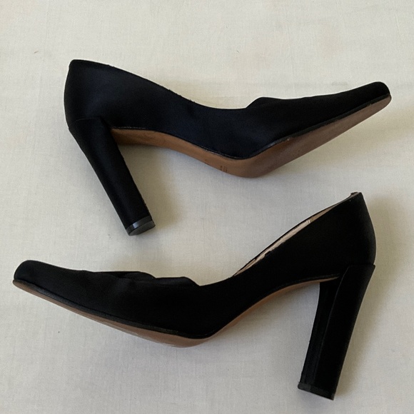 GUCCI Satin Pumps Heels Black Size 9.5 - Picture 4 of 16